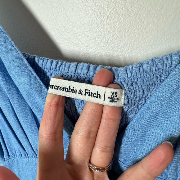 Abercrombie & Fitch Blue Line Blend Button Through Maxi Dress XS - Picture 5 of 9